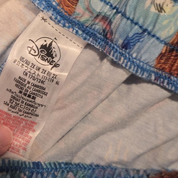 Disney Blue Mermaid Pajama Pants - Picture 4 of 4